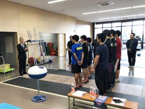 ウエイトリフティング競技山梨県合宿視察