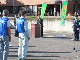 地域安全パトロール出発式