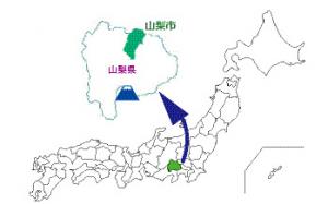 山梨市位置図