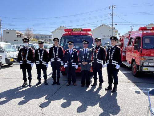 日下部分団第3部ポンプ車引渡式