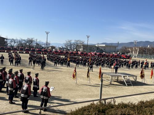 山梨市消防団出初式
