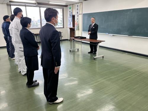 笛吹川土地改良区辞令交付式