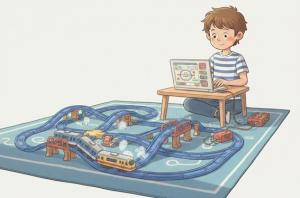 プラレールの自動運転