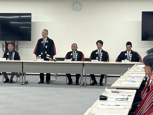 山梨市消防団正副分団長会議