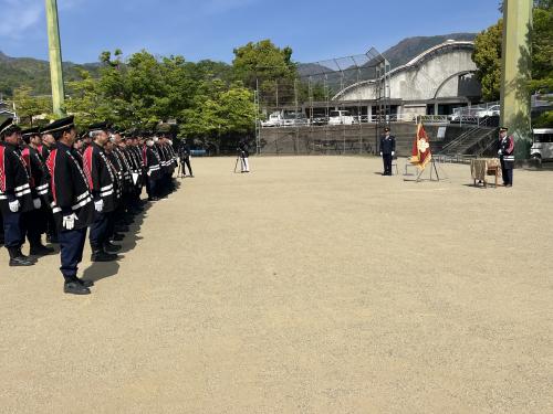 山梨市消防団任命式