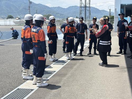 ポンプ車操法大会激励