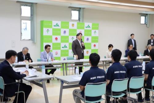 林総務大臣　峡東地区視察