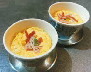 カラフルミルク豆腐茶碗蒸し