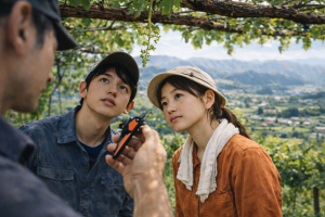 技術研修を受ける就農者