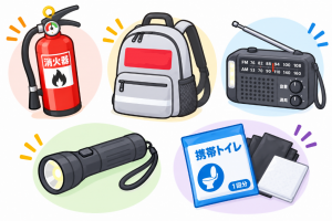 防災グッズイラスト